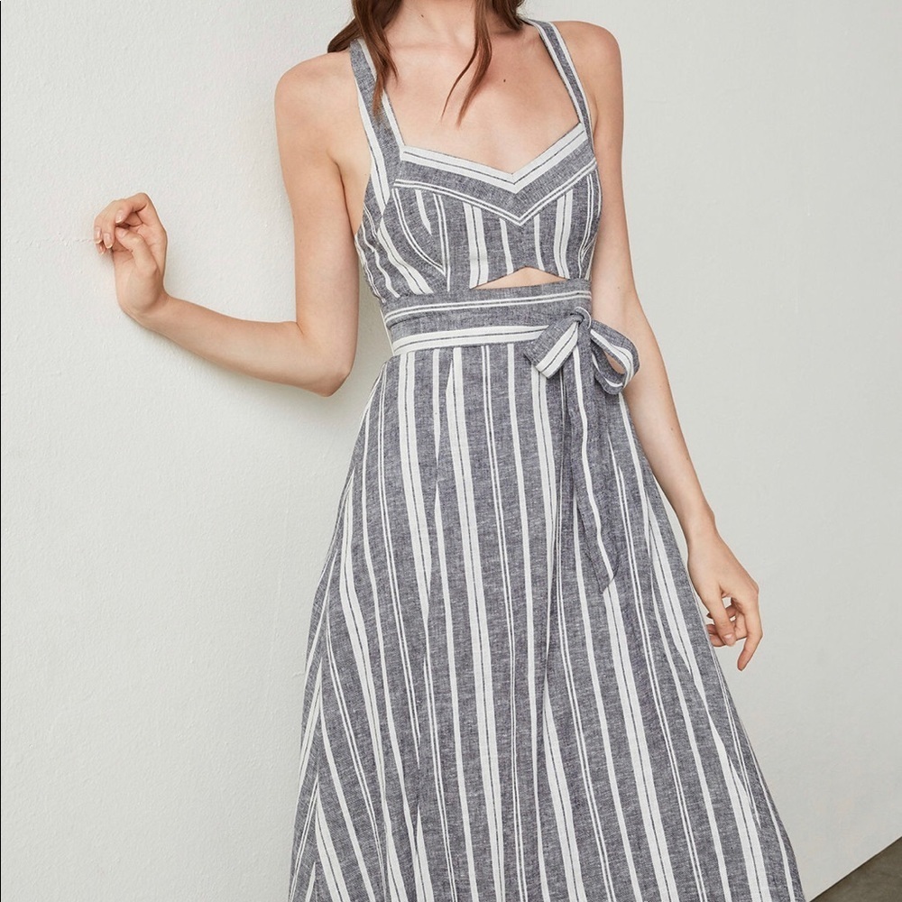 BCBG Striped Cutout Sundress - Picture 2 of 6